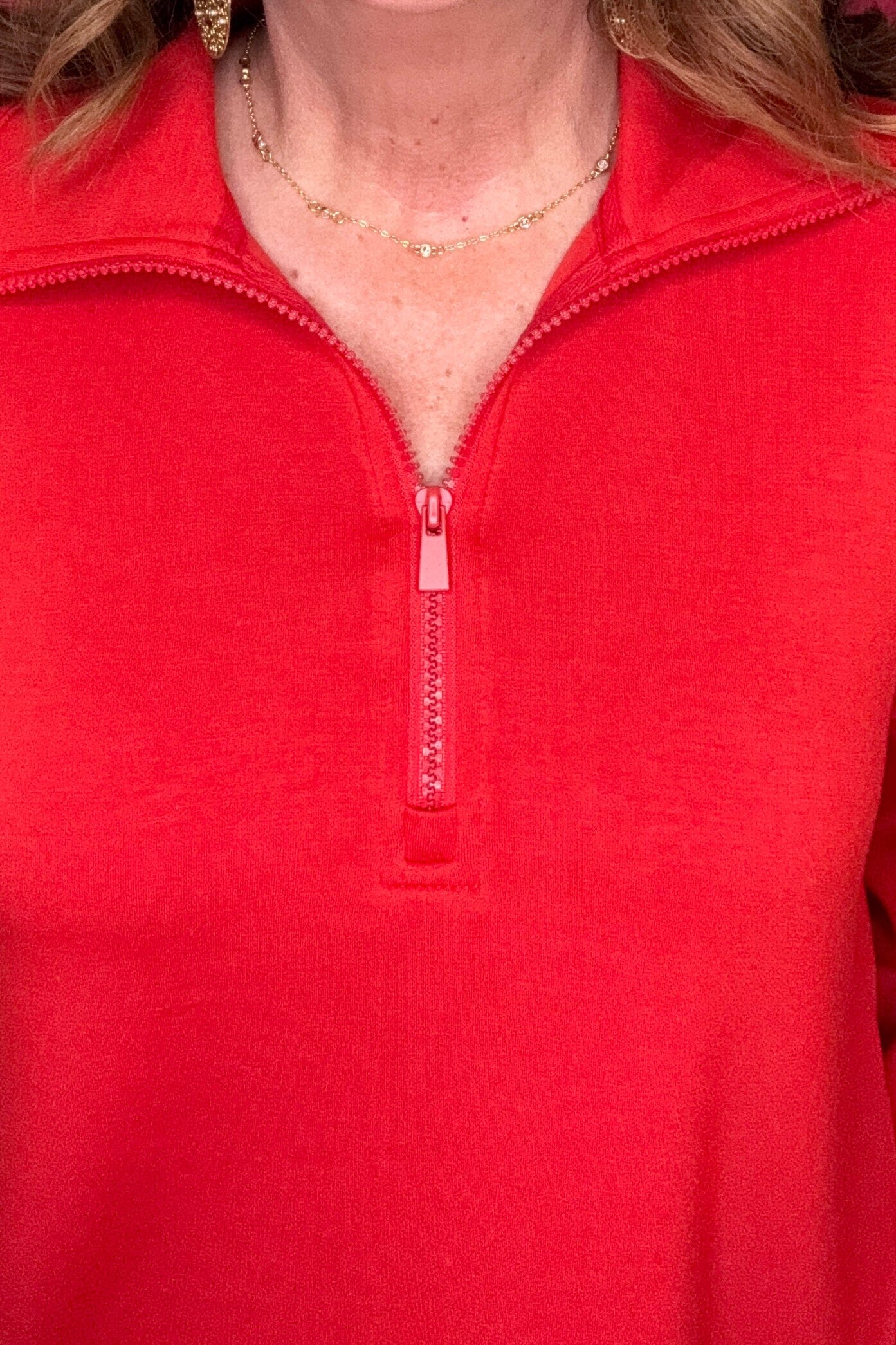 Half Zip Popover Long Sleeve Top MISSY TOP SPECIAL LIVERPOOL 