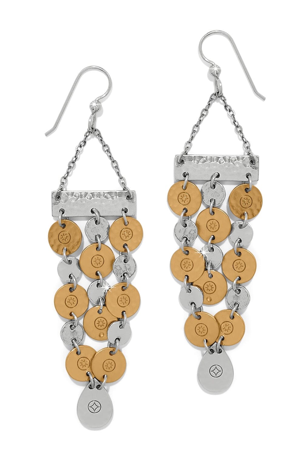 Palm Canyon 2Tone Drop French Wire Earrings BJEWELRY Brighton Collectables 