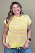 Short Sleeve Striped Sweater JRTOP CASUAL TOP VERYJ 