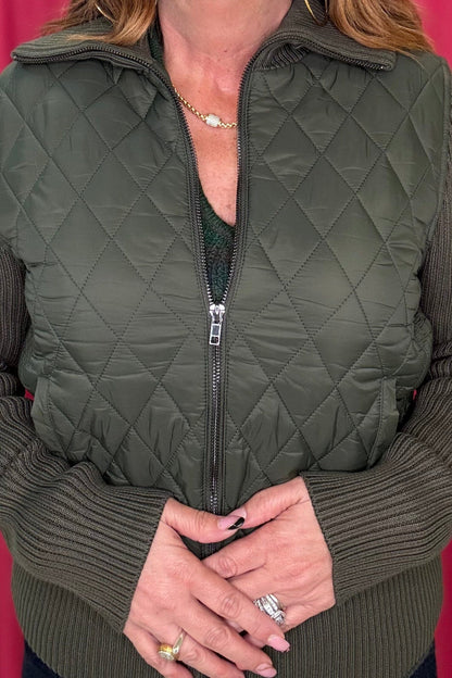 Long Sleeve Zip Front Sweater Jacket JACKET LIVERPOOL 
