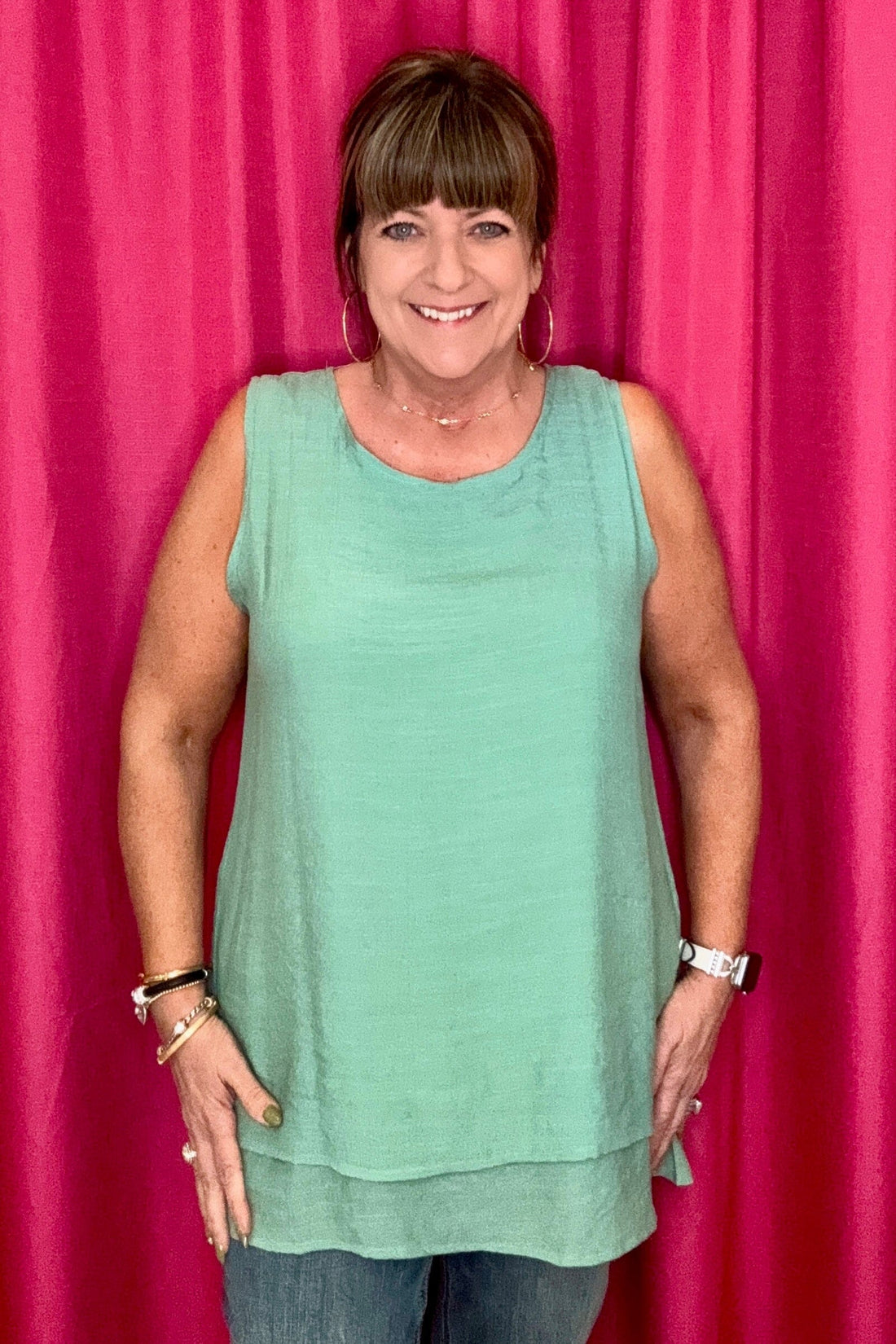 Tiered Flowy Tank Top MISSY TOP SPECIAL CREATION