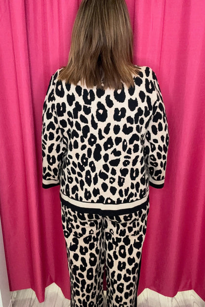 Animal Print Long Sleeve Pullover JRTOP CASUAL TOP ENTRO 