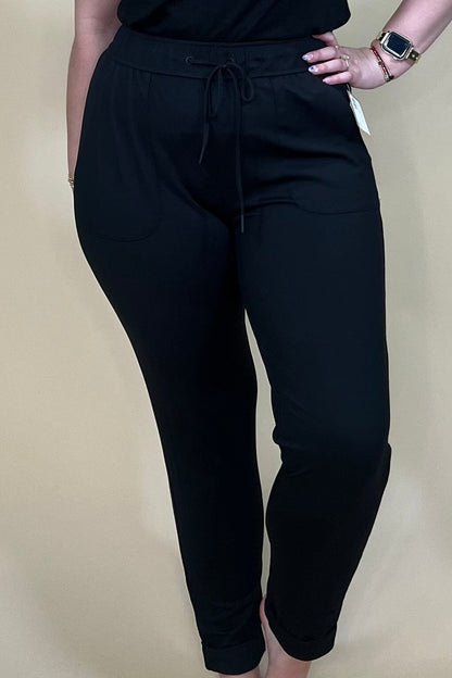 Pull On Straight Leg Jogger w/Pockets BOTTOMS ZAC &amp; RACHEL 