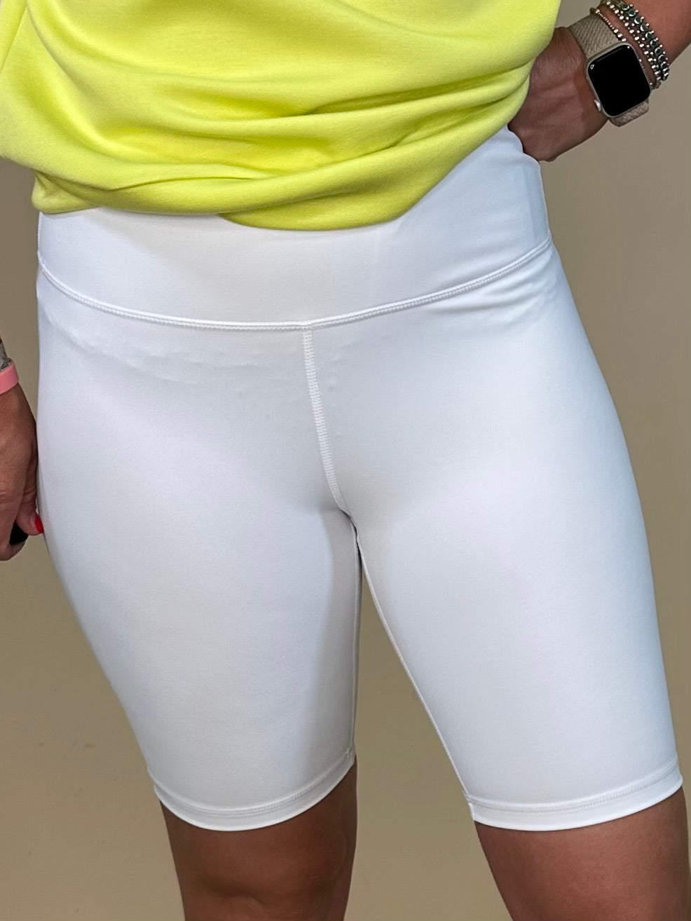 High Rise Matte Bike Shorts