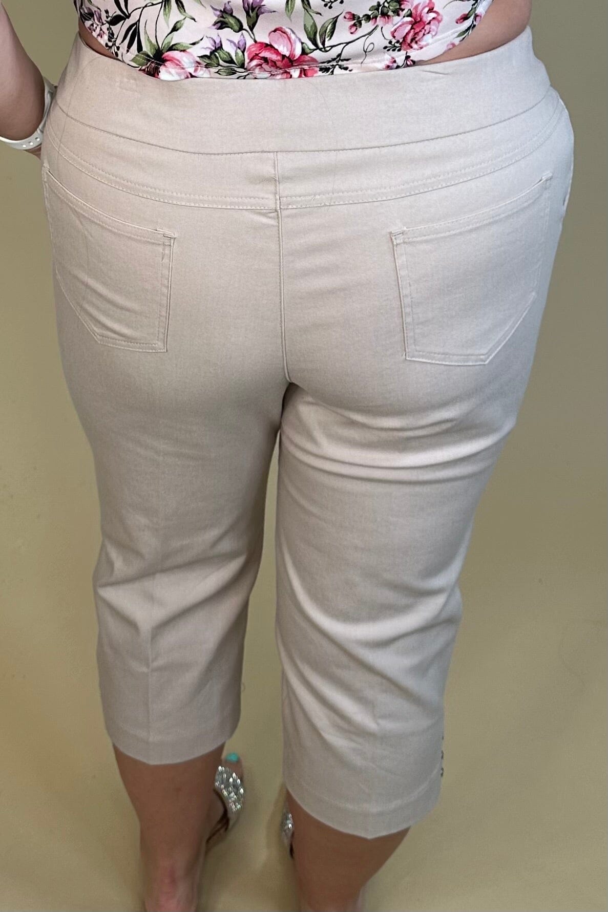 Pull On Cropped Pant w/Pockets BOTTOMS SOUTHERN LADY 