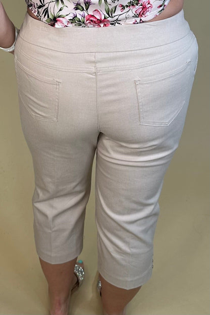 Pull On Cropped Pant w/Pockets BOTTOMS SOUTHERN LADY 