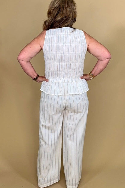 Pull On Wide Leg Woven Pant BOTTOMS LIVERPOOL 