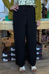 Pull On Gauze Pant with Button Detail BOTTOMS CREATION BLK S 