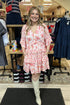 Short Sleeve Ruffle Floral Dress DRESS EASEL 
