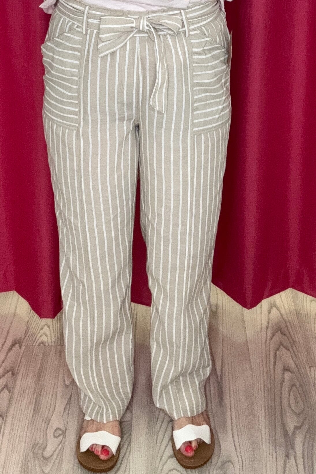Striped Pull On Pant with Pockets BOTTOMS ZAC &amp; RACHEL 