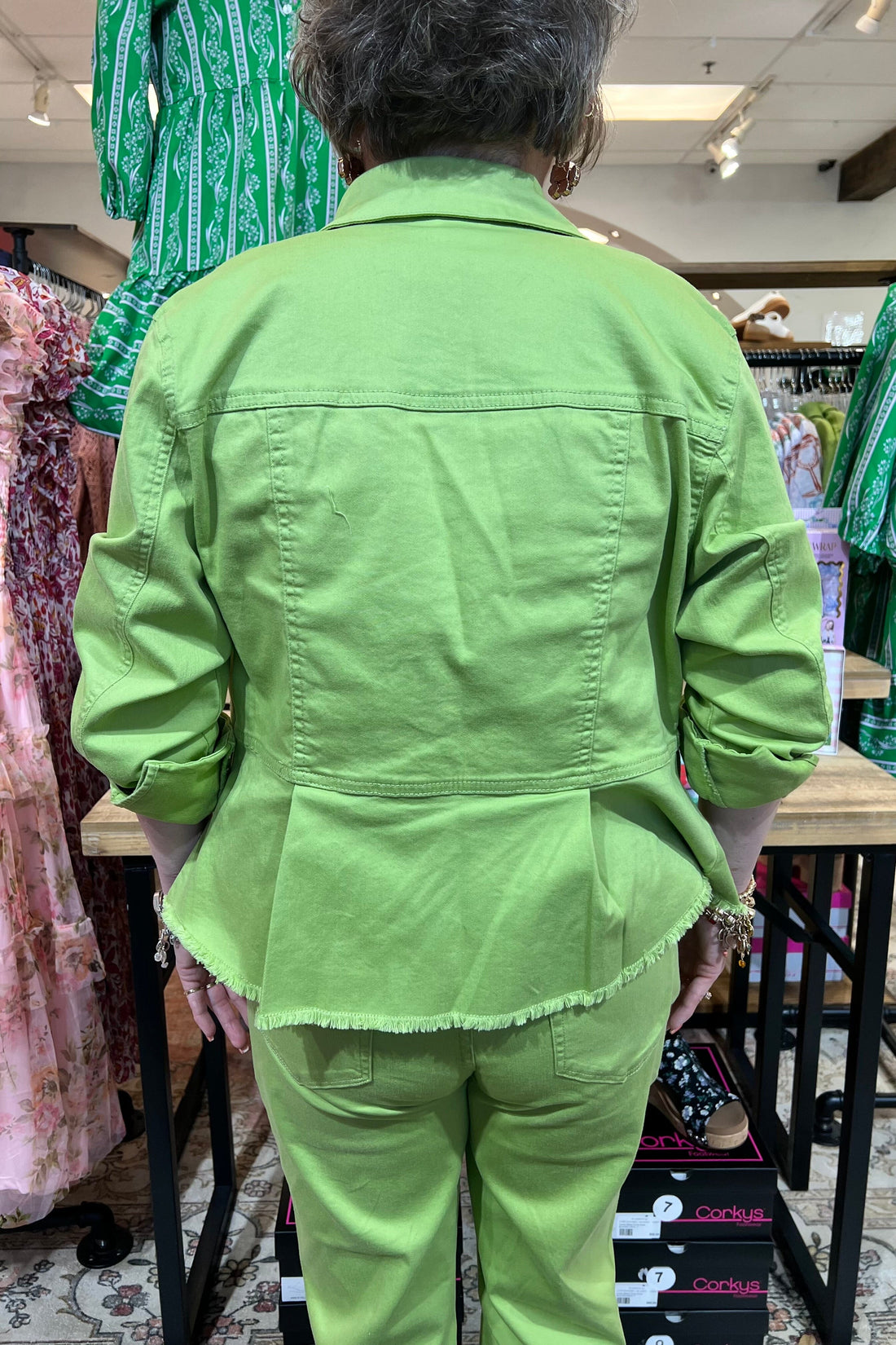 Stretch Denim Peplum Jacket JACKET HABITAT 