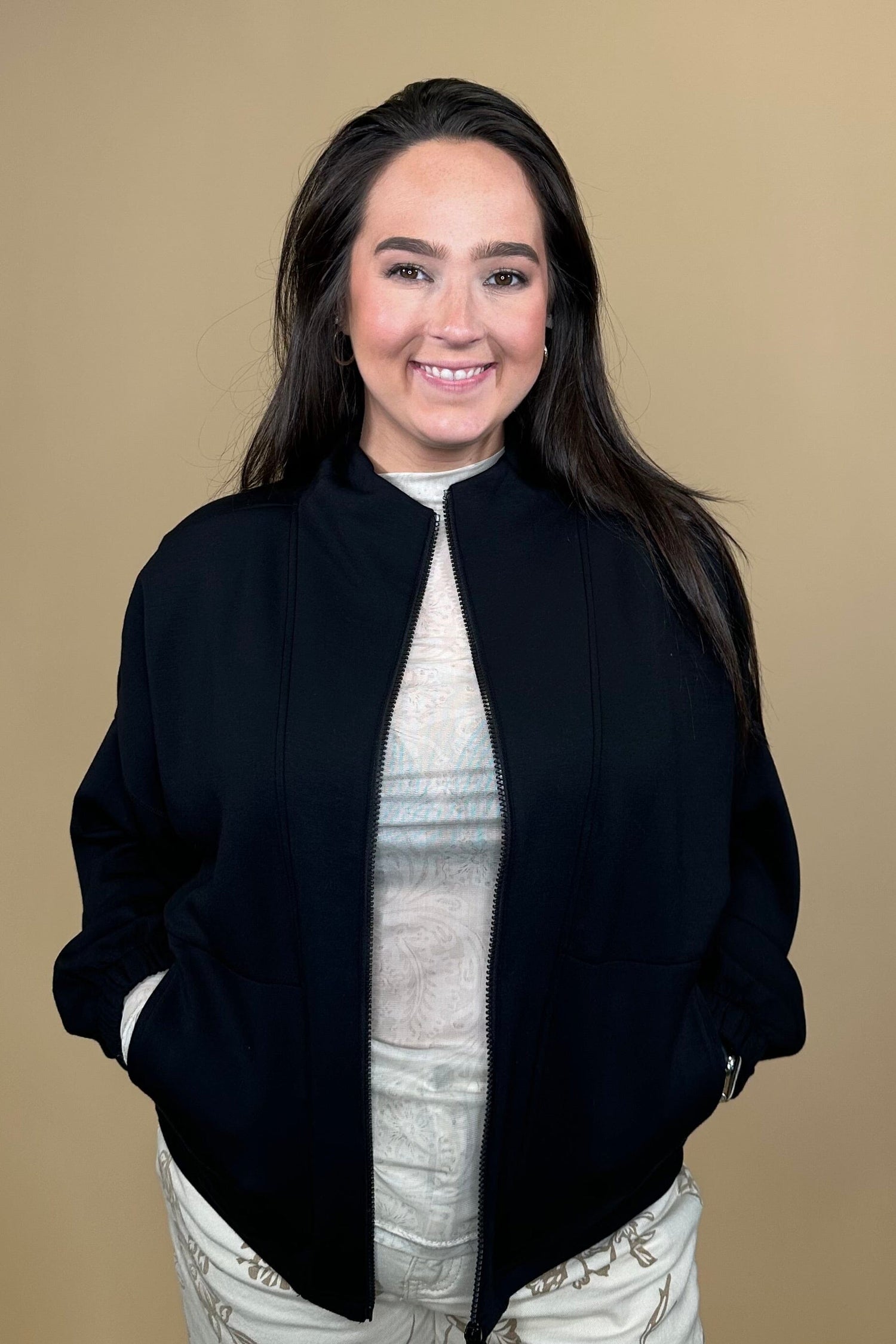 Zip Up Funnel Neck Jacket JRTOP CASUAL TOP LIVERPOOL 