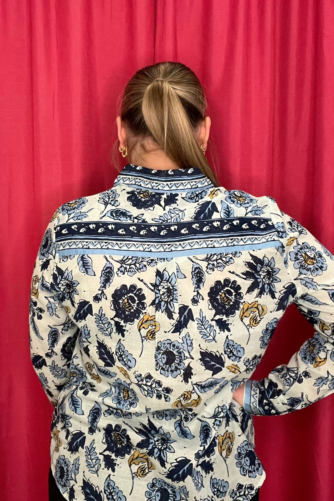 Printed Cotton Voile Button Up Blouse MISSY TOP SPECIAL CHARLIEB 