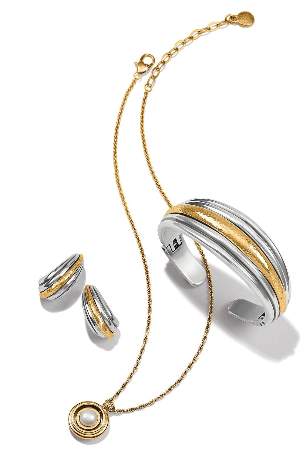 Ferrara Deco Large Hoop Earrings BJEWELRY Brighton Collectables 