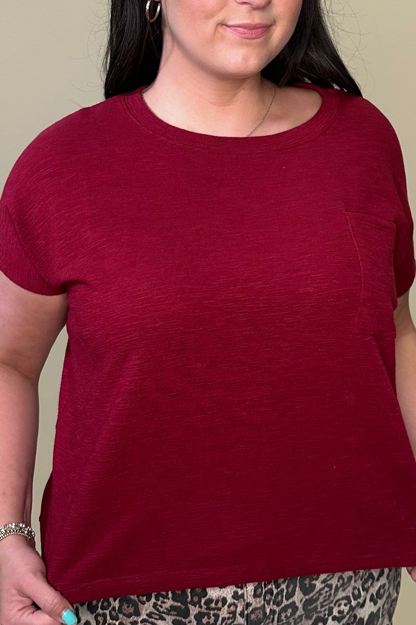 Slub Relaxed Crop Top JR TOP DRESSY ZENANA 