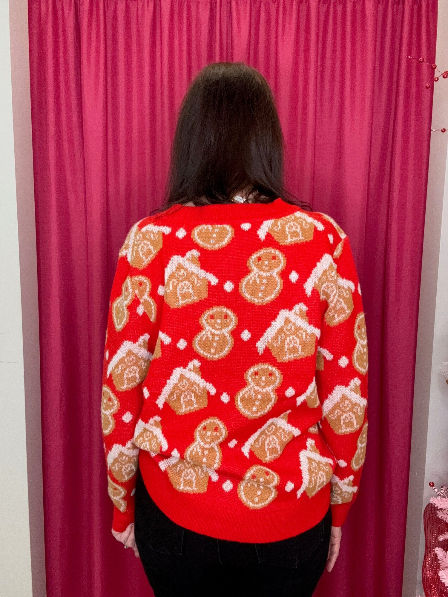 Gingerbread Print Cardigan OUTFIT COMPLETER DEAR SCARLETT 