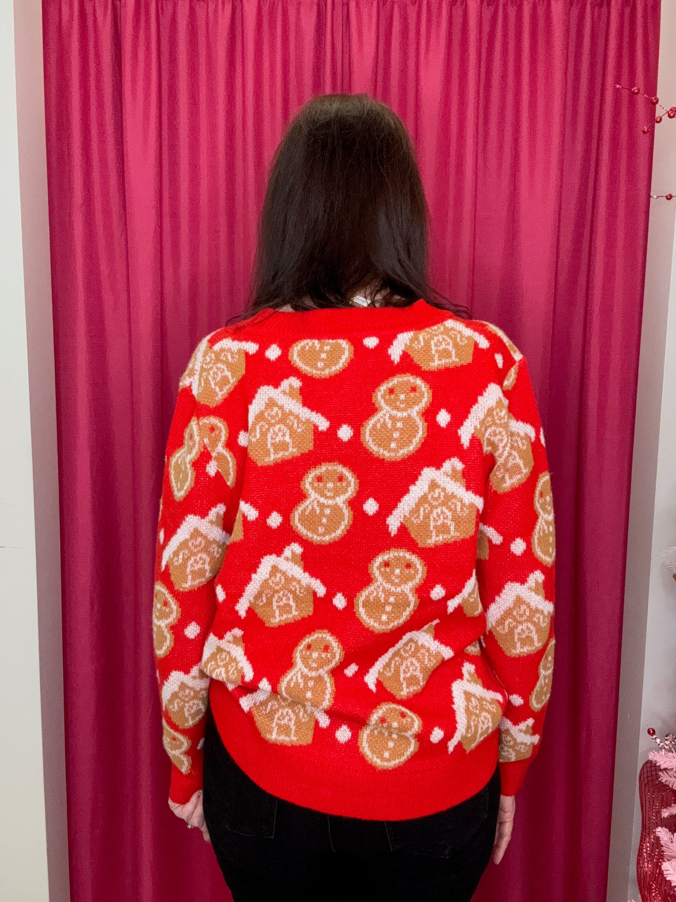 Gingerbread Print Cardigan OUTFIT COMPLETER DEAR SCARLETT 