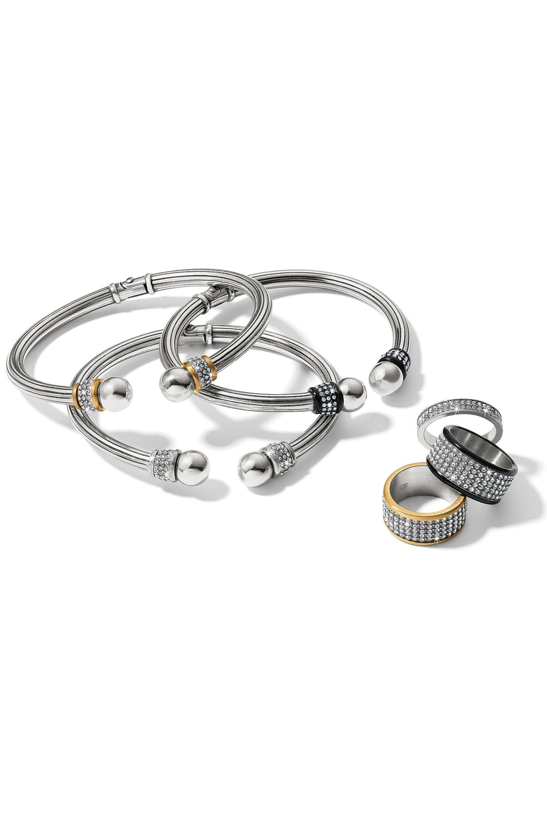 Meridian Two-Tone Open Hinged Bangle BJEWELRY Brighton Collectables 