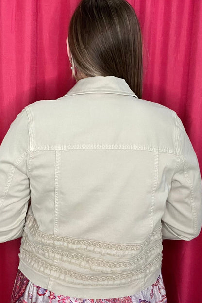 Trucker Jacket w/Fray &amp; Lace OUTFIT COMPLETER LIVERPOOL 