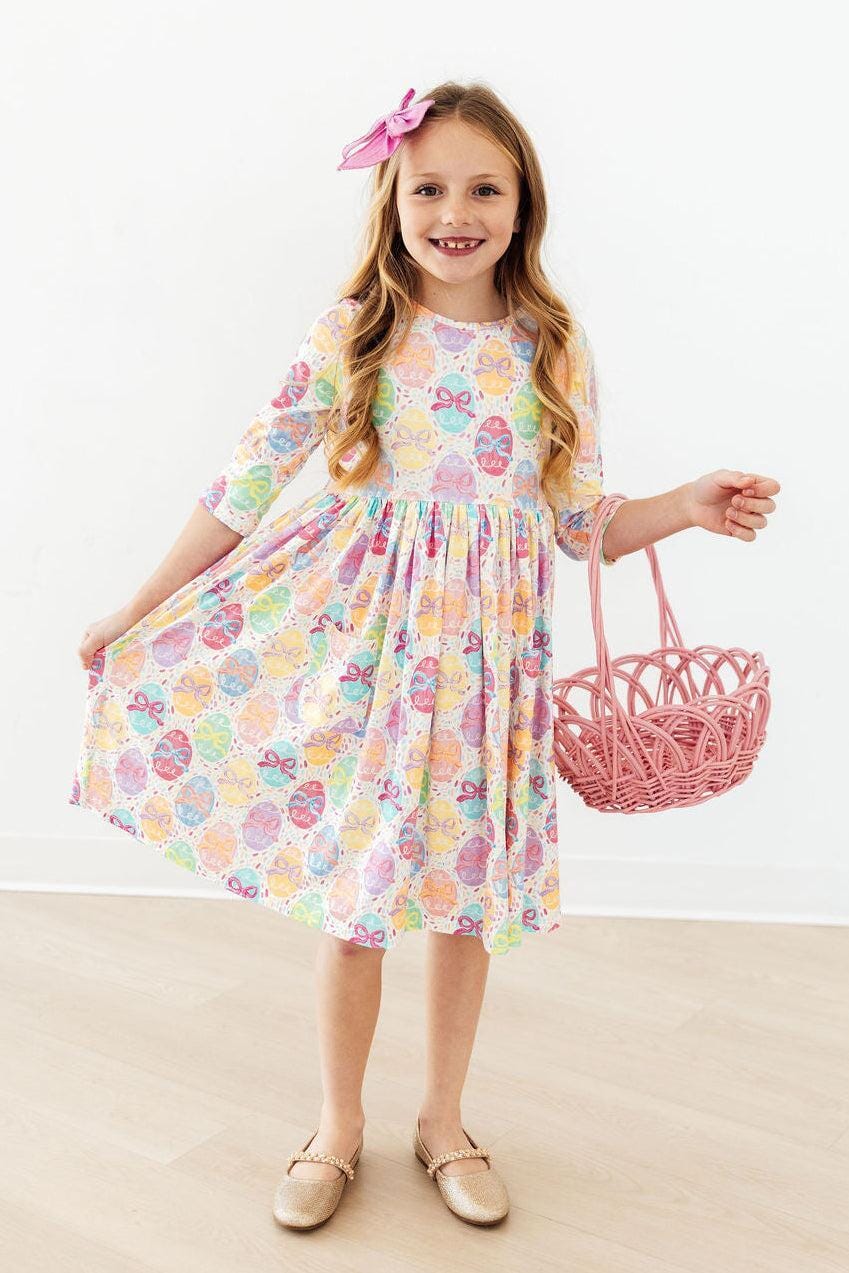 Egg-stra Cute 3/4 Sleeve Pocket Twirl Dress GIFT/OTHER MILA &amp; ROSE 