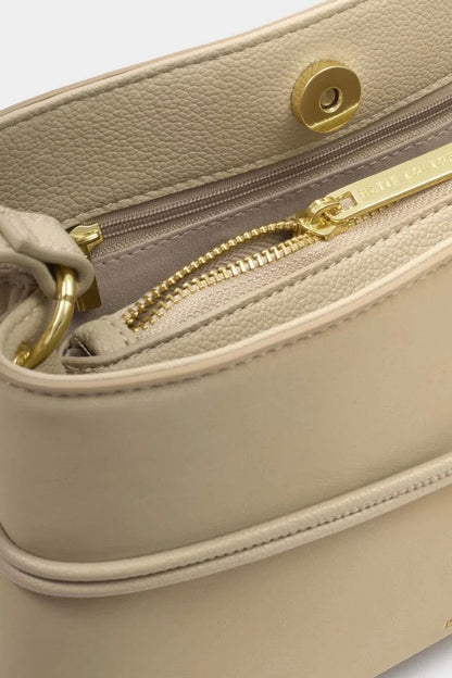 Lori Crossbody Bag -Desert Sand Suedette HANDBAGS KATIE LOXTON 