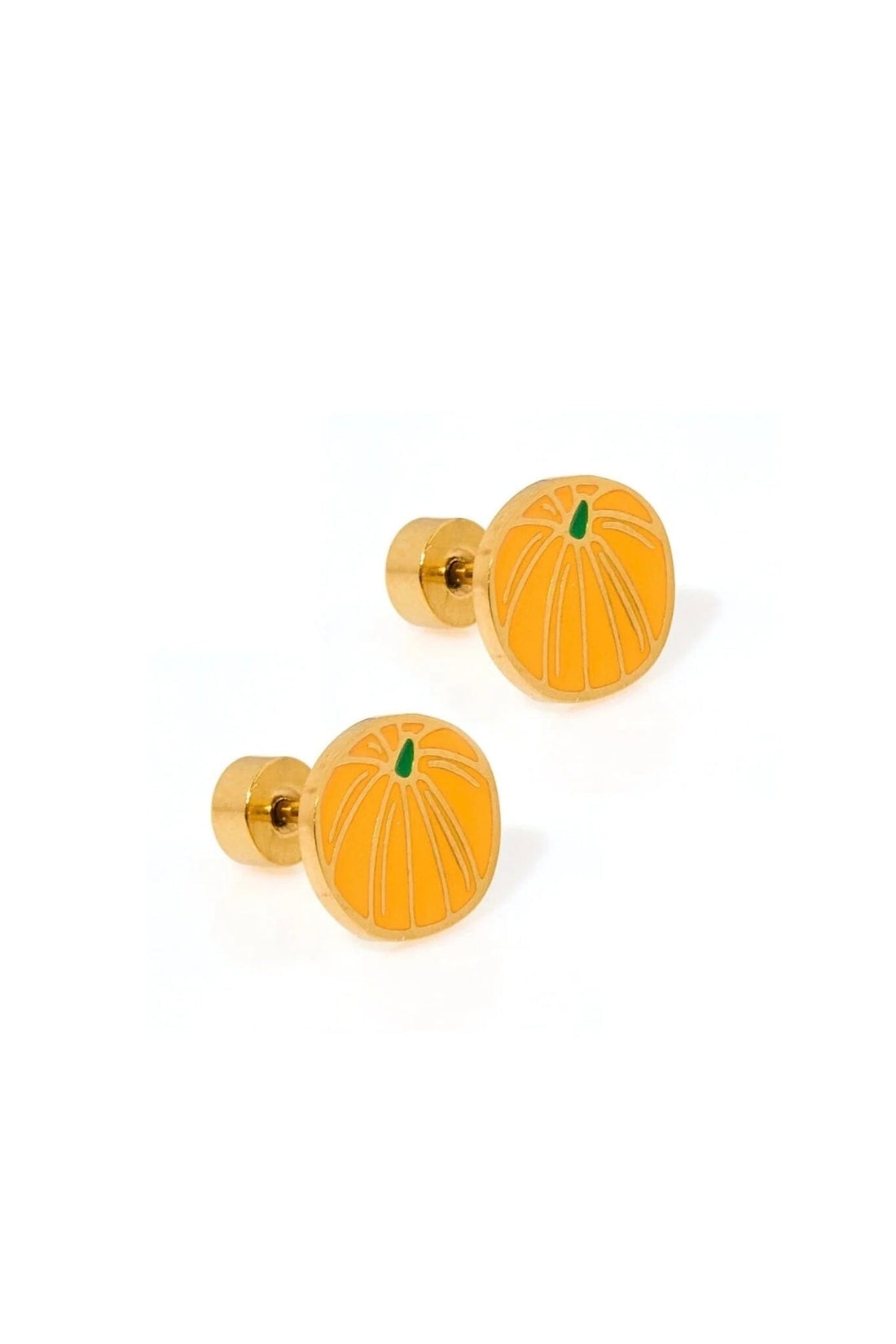 Knox Pumpkin Screwback Stud Earrings JEWELRY LINNY CO 