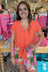 Tie Front Button Down Blouse MISSY TOP SPECIAL TRIBAL 