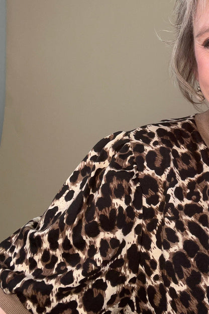 Leopard Print Puff Sleeve Top JR TOP DRESSY:~~Unassigned~~ SOUTHERN GRACE 