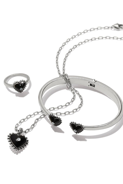 Pretty Tough Amour Heart Open Hinged Bangle BJEWELRY Brighton Collectables 