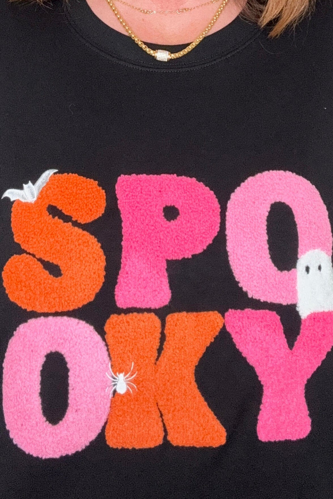 Long Sleeve Spooky Vibes Pullover JRTOP CASUAL TOP JESS LEA 