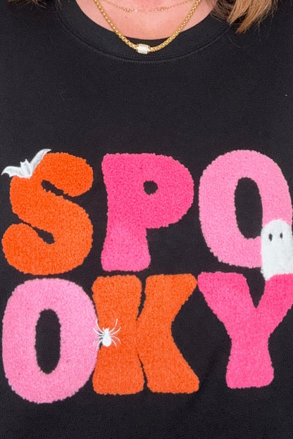 Long Sleeve Spooky Vibes Pullover JRTOP CASUAL TOP JESS LEA 