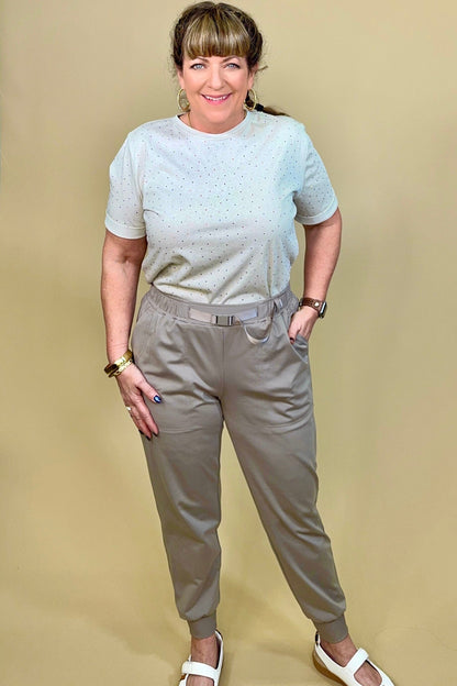 Pull On Jogger w/Belt BOTTOMS ZAC &amp; RACHEL 