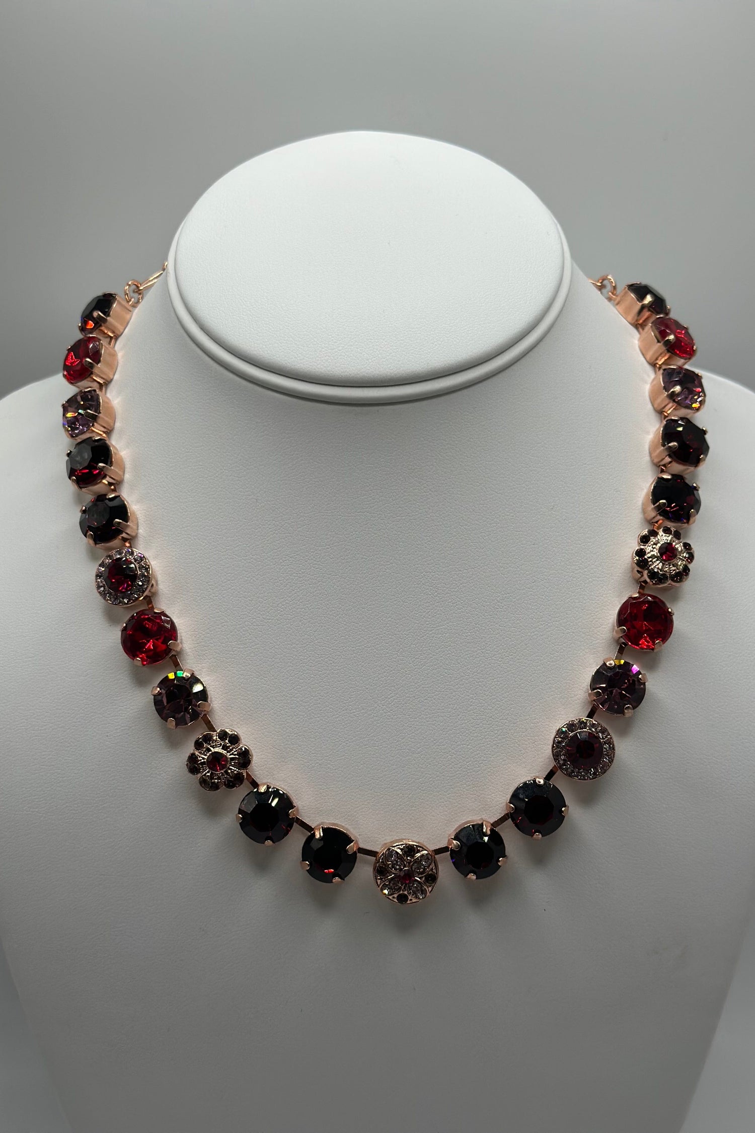 Medium Pave Necklace in "Cranberry Crush" - Rose Gold BETTERBRANDJEWELRY MICHALSMARIANA 