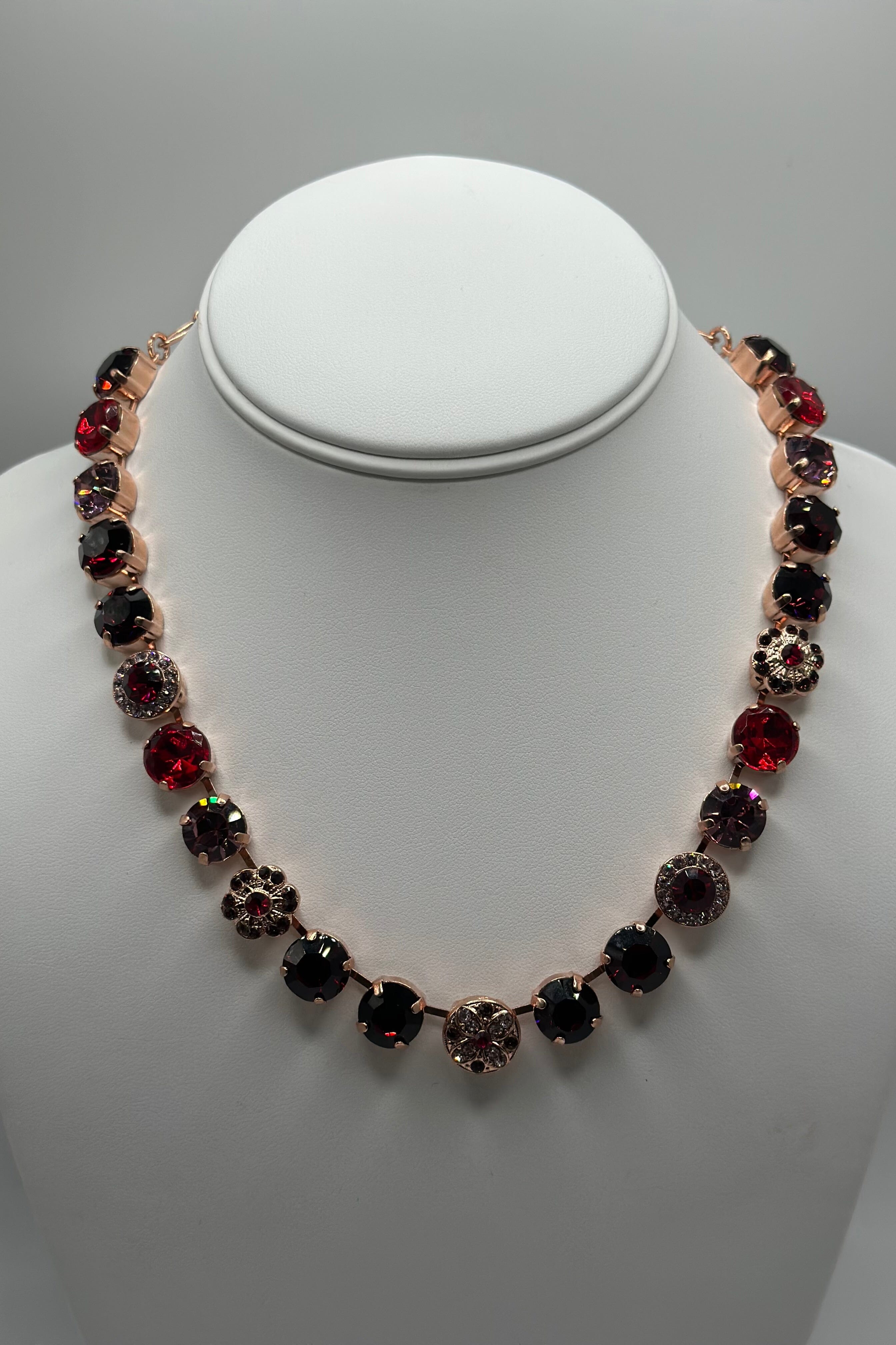 Medium Pave Necklace in "Cranberry Crush" - Rose Gold BETTERBRANDJEWELRY MICHALSMARIANA 