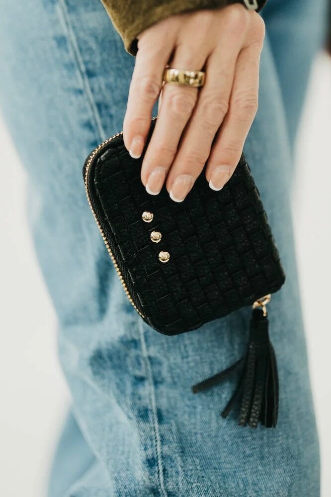 Wynona Woven Walle-Black HANDBAGS PRETTY SIMPLE 