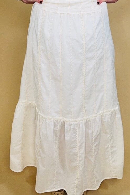 Tiered Woven Maxi Skirt BOTTOMS LIVERPOOL 