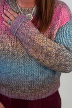 Ombre Crew Neck Sweater SWEATER:~~Unassigned~~ POL CLOTHING 