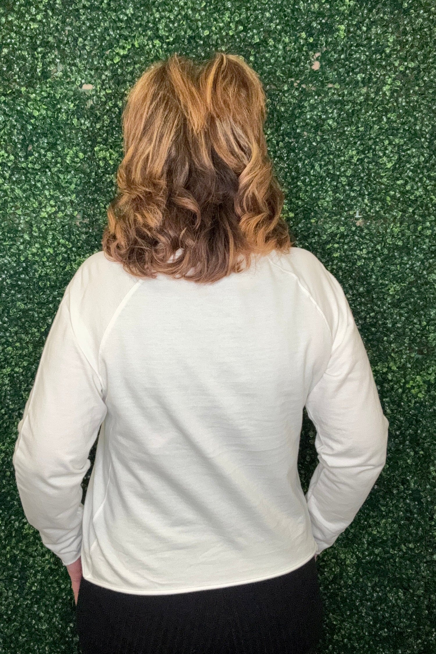 Long Sleeve Lucky Duck Graphic Tee MISSY BASIC KNIT SUGAR STITCH 