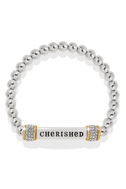 Meridian Cherished Two Tone Stretch Bracelet BJEWELRY Brighton Collectables 