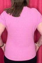 Short Sleeve Dolman Sweater w/Pocket MISSY TOP SPECIAL TRIBAL 