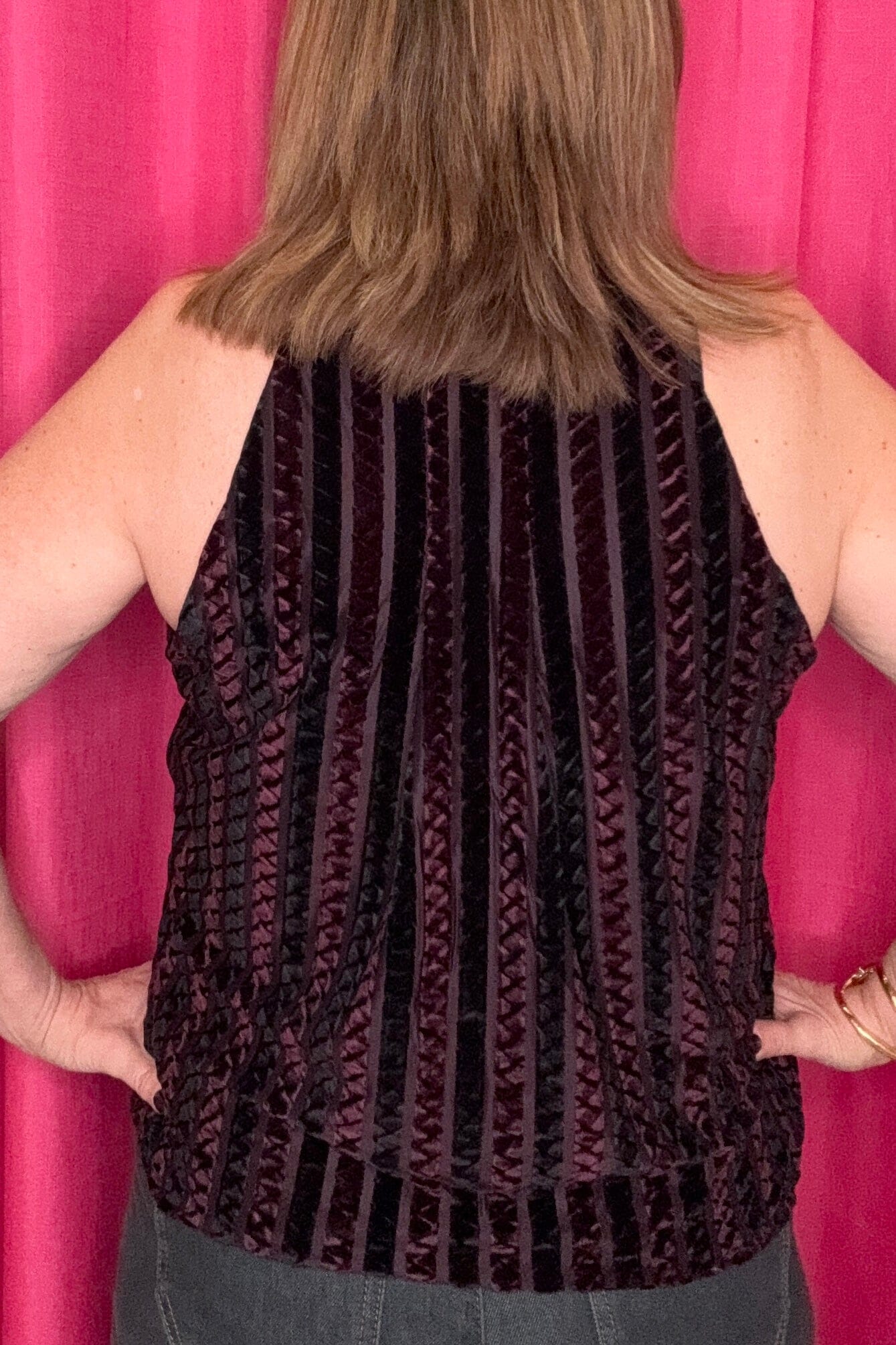 Sleeveless Crossover Knit Top MISSY BASIC KNIT LIVERPOOL 