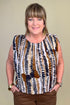 Sleeveless Draped Knit Top w/ Shoulder Pad MISSY TOP SPECIAL LIVERPOOL 
