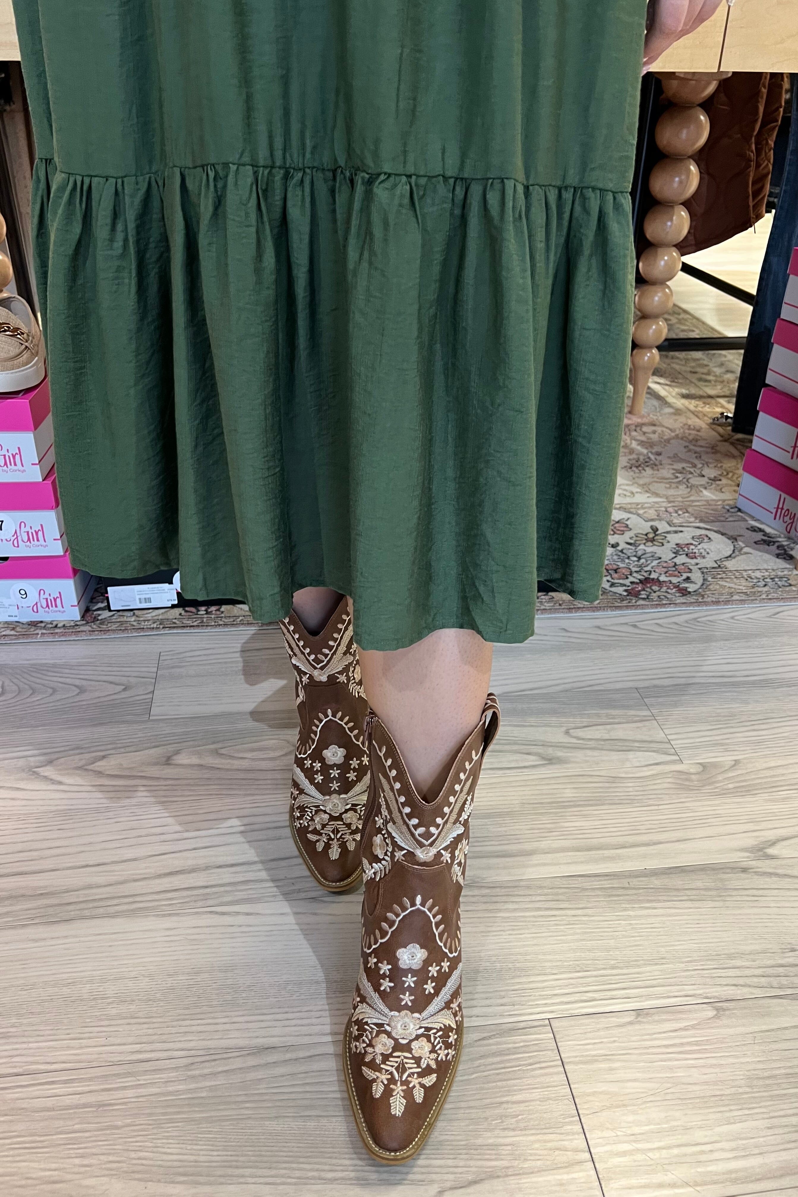 3/4 Sleeve Dress w/ Leopard Trim DRESS UMGEE 