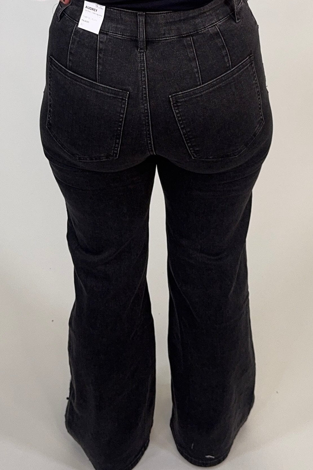 Audrey Mid Rise Overlayed Denim Palazzo BOTTOMS:~~Unassigned~~ TRIBAL 