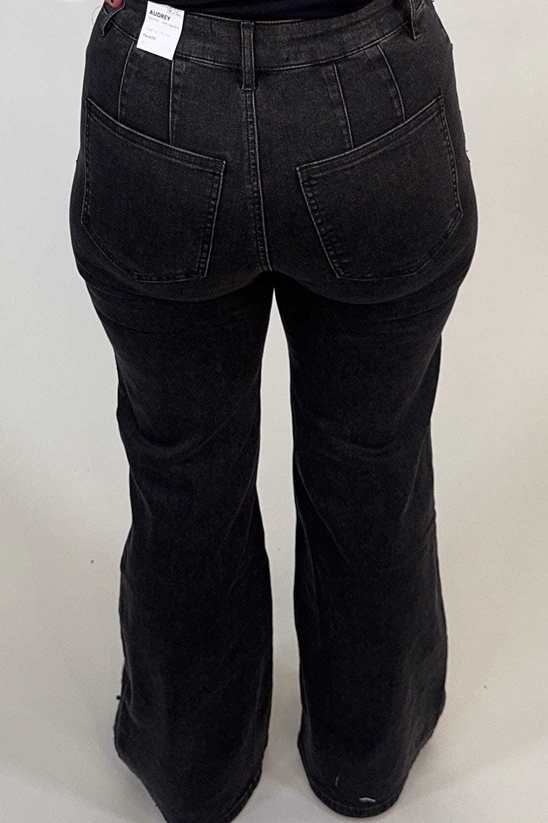 Audrey Mid Rise Overlayed Denim Palazzo BOTTOMS:~~Unassigned~~ TRIBAL 
