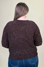 Cable Knit Chenille Sweater SWEATER:~~Unassigned~~ BLUPEPPER 