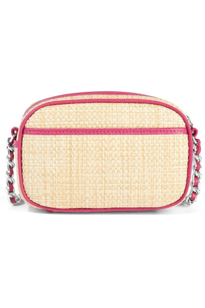 Rosie Straw Pink Camera Bag BHANDBAGS Brighton Collectables 