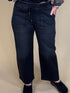 Elastic Band Baggy Patch Pockets Jeans BOTTOMS:~~Unassigned~~ RISEN 