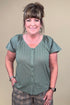 Bell Sleeve Button Down Top MISSY TOP SPECIAL ZAC & RACHEL OLIVE S 