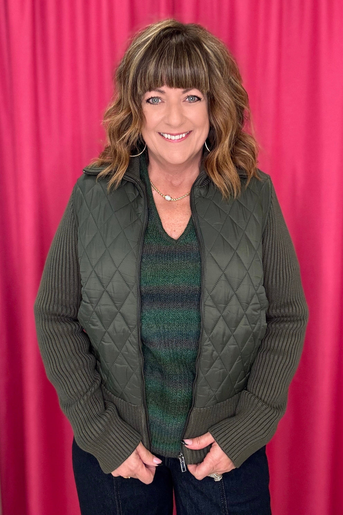 Long Sleeve Zip Front Sweater Jacket JACKET LIVERPOOL FORESTNIGHT XS